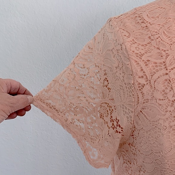 Torrid Blush Lace Fluted Dress - Picture 9 of 13